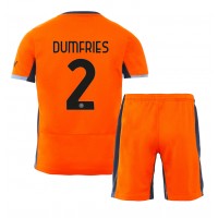 Camisa de time de futebol Inter Milan Denzel Dumfries #2 Replicas 3º Equipamento Infantil 2023-24 Manga Curta (+ Calças curtas)